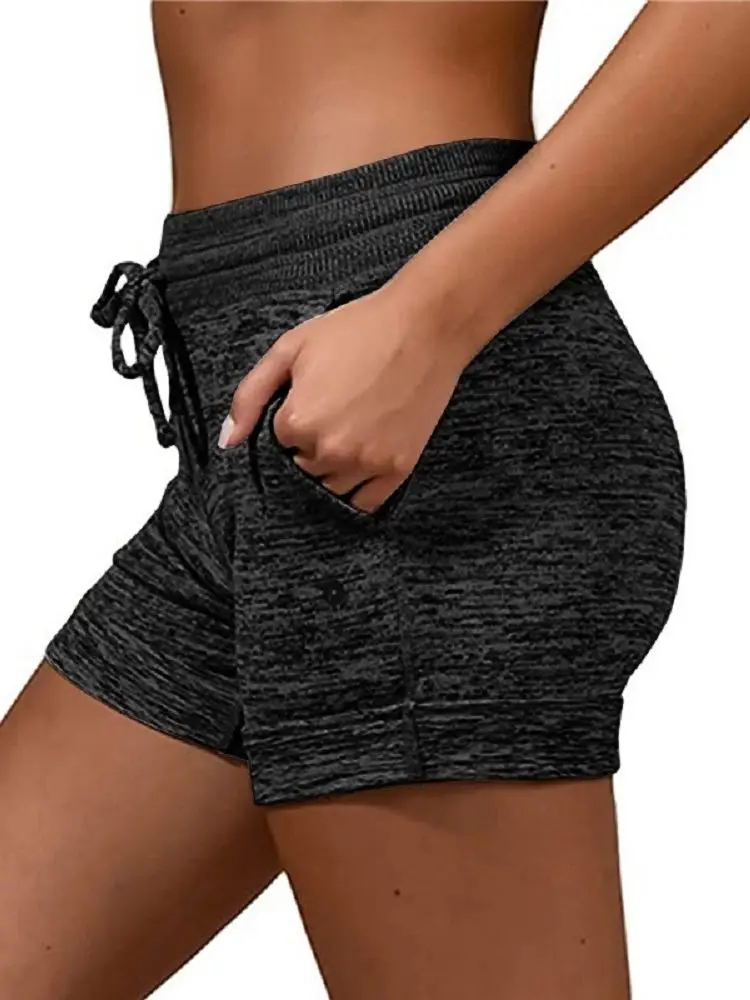 2021 женские шорты с высокой талией кошки отпечаток когтя Drawstring быстросохнущие