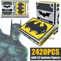 new 2420pcs 52 figures bat heroes movie collections book building blocks bricks figures creative toys christams gift kid