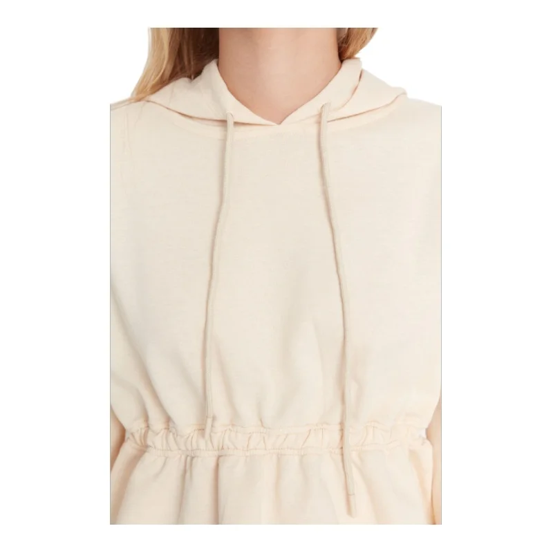 Trendyol TYZA Women's Hoodies &amp Sweatshirts Casual Off-Shoulder Plain 2 Yarn Without Shard Hood Regular Fit Children's Clothing