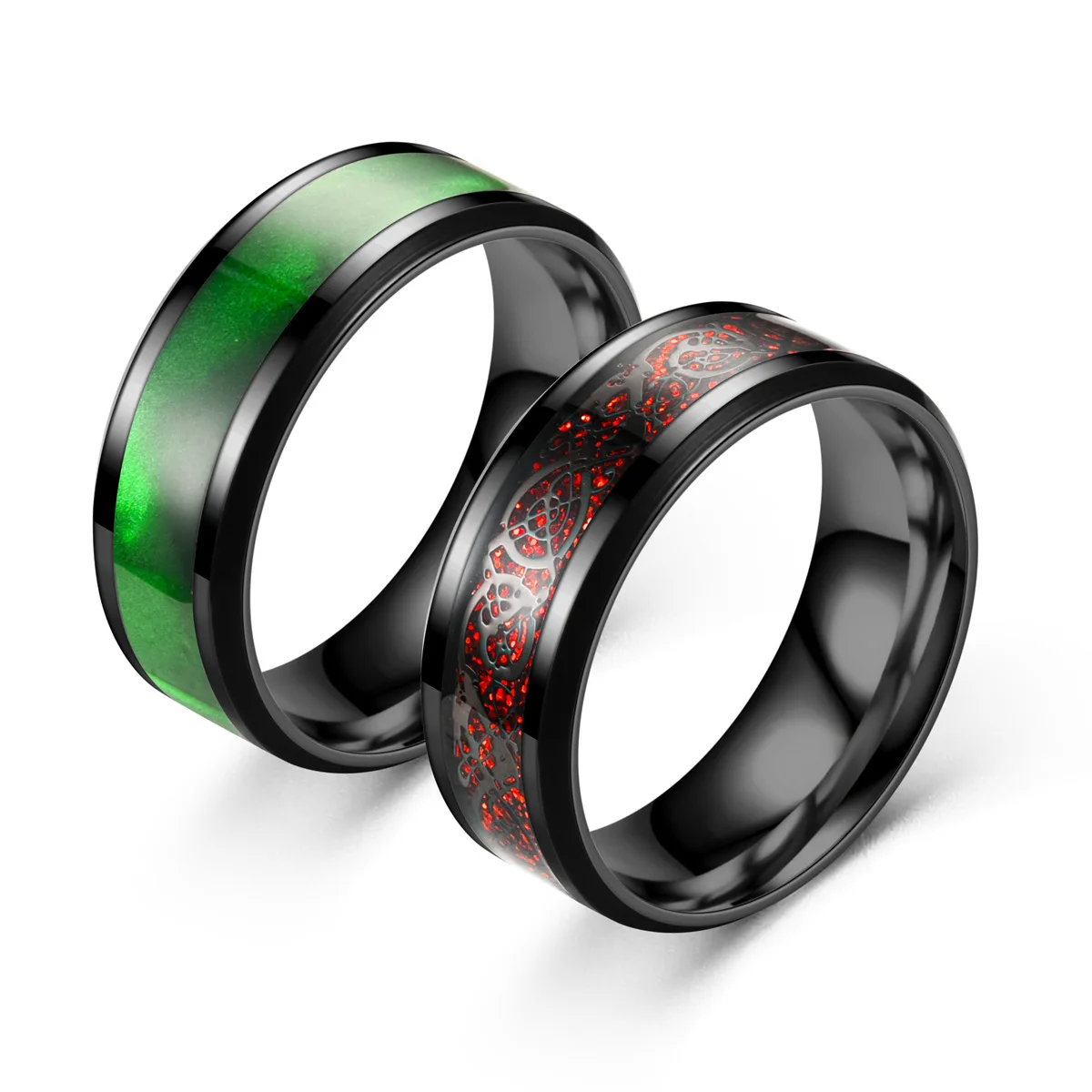 

Personality Trendy Male Fashion Domineering Titanium Steel Ring Dragon Pattern Ring Cool Wind Single Ring Jewelry Wholesale