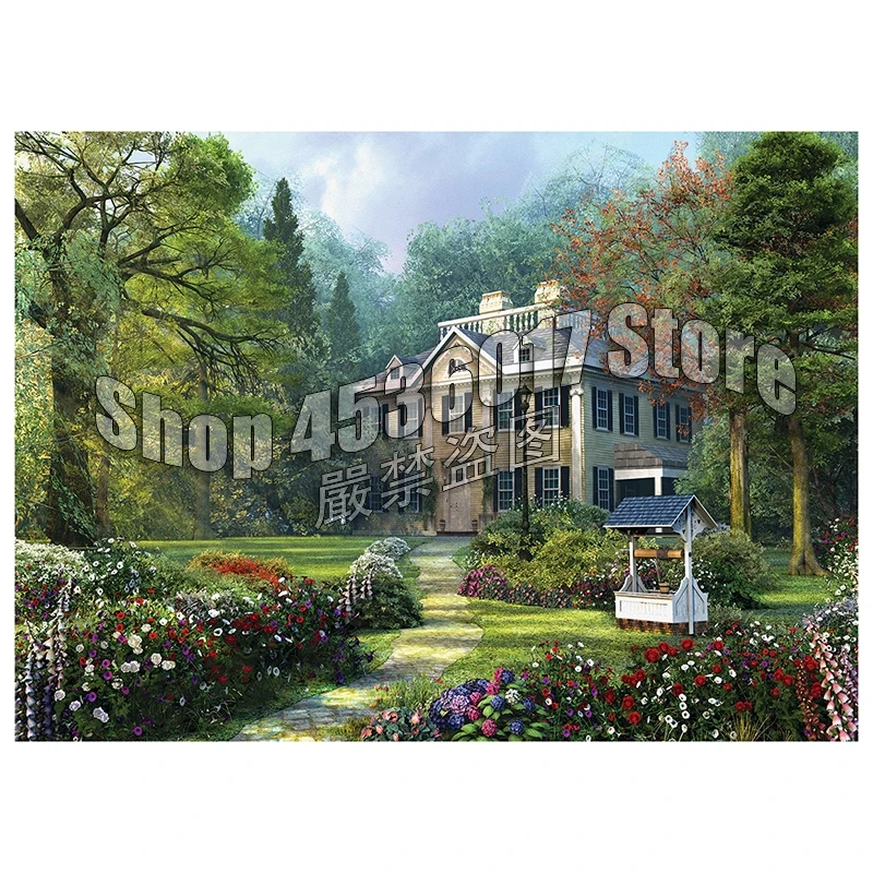 

Longfellow House 5D Diy Diamond Painting by numbers Cross stitch kits Embroidery Art Mosaic Full Square pintura de diamante Gift