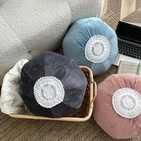 french lace pumpkin pillow with core nordic style bedside backrest car sofa cushion living room tatami cushion home decoration