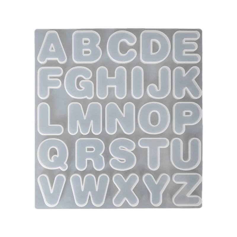 

N58F Alphabet Silicone Mould 26Letter Nonstick Silicone Muffin Pan Handmade Soap Mould Chocolate Biscuit Tray DIY Baking Mold