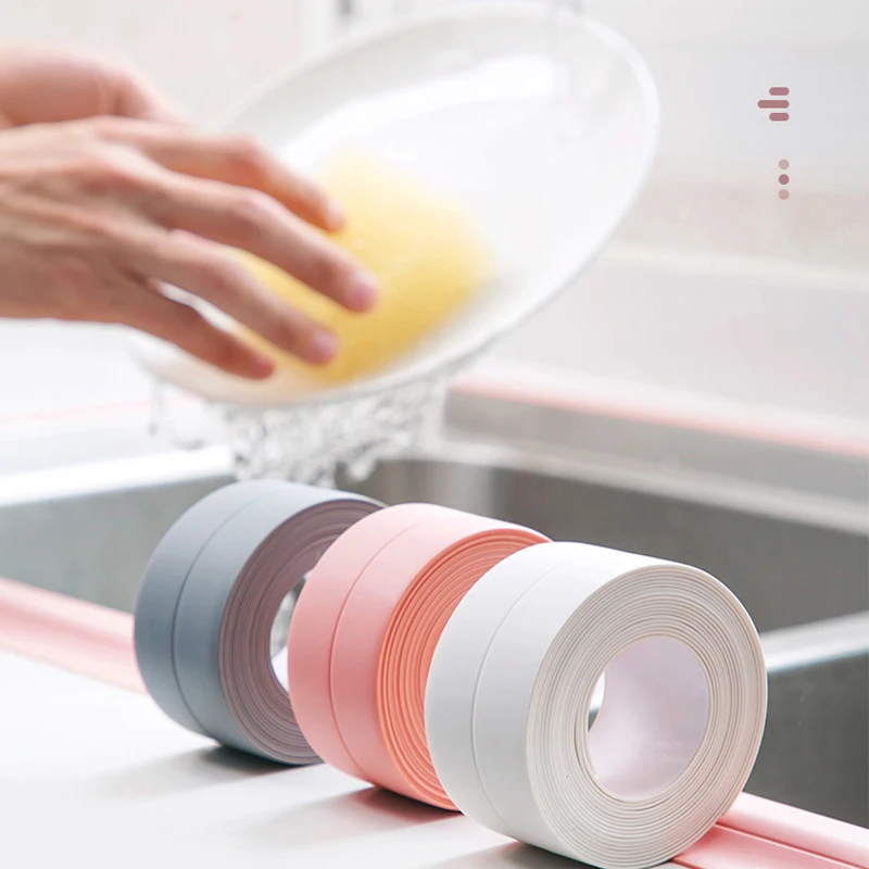 

Tira De Sellado Autoadhesiva Para Baño Cinta Adhesiva Impermeable PVC Color Blanco Ducha Fregadero Y Cocina 2022