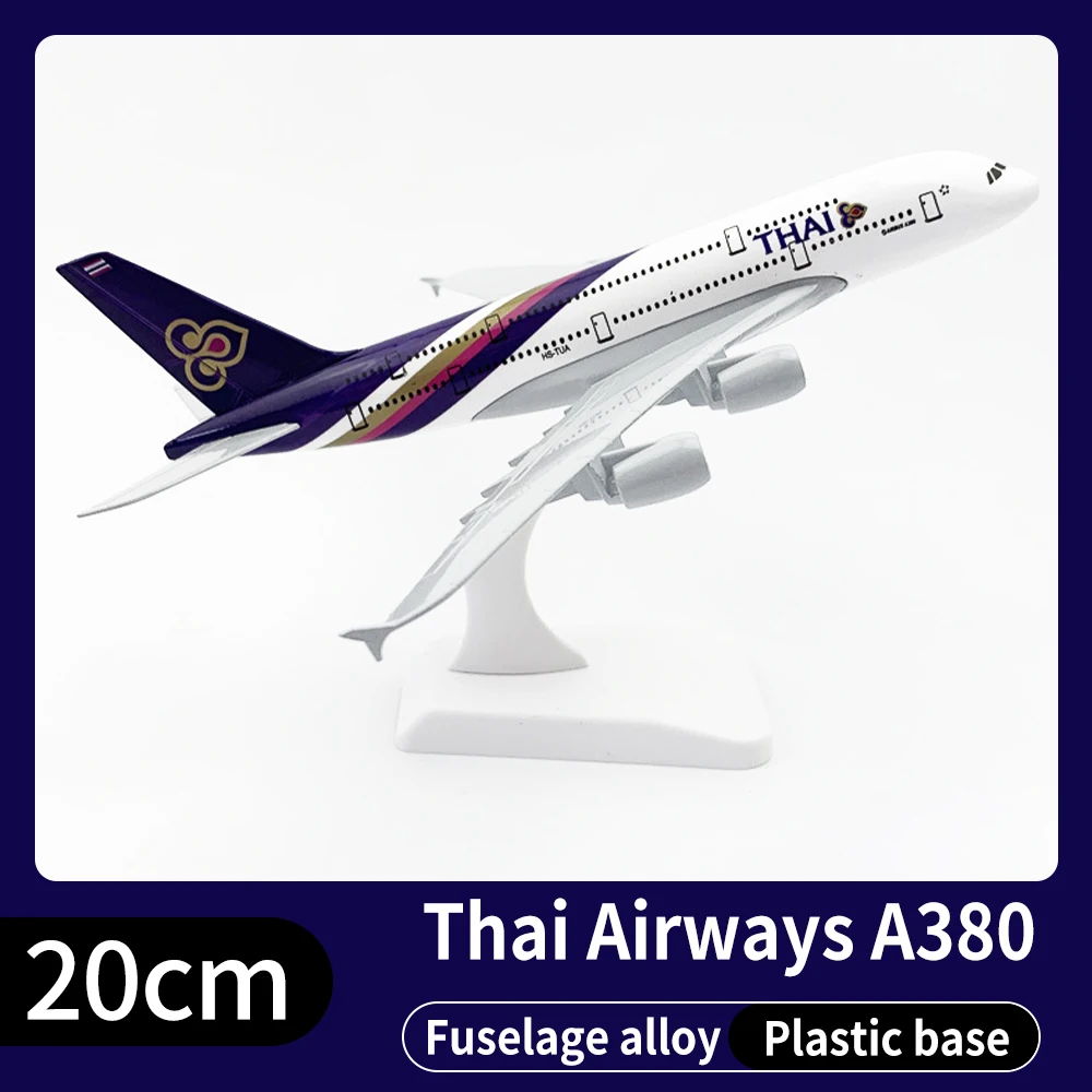 

Metal Aircraft Airliner Model 20cm 1:400 Thai Airways A380 Metal Replica Alloy Material Aviation Simulation Toys Collectibles