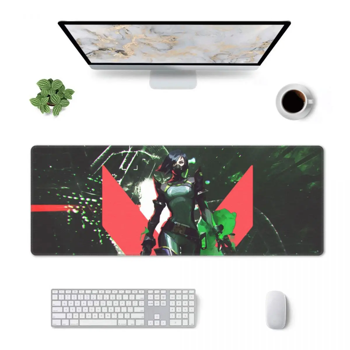 

Large Mouse Mat Viper Laptop Mouse Pad Valorant Video Game Anime Office Notebook Pad Cute Non-slip Table Mat Office Worker