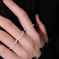 chic shiny crystal finger rings sparkling ring simple style versatile decorative compact index finger ring women fashion jewelry