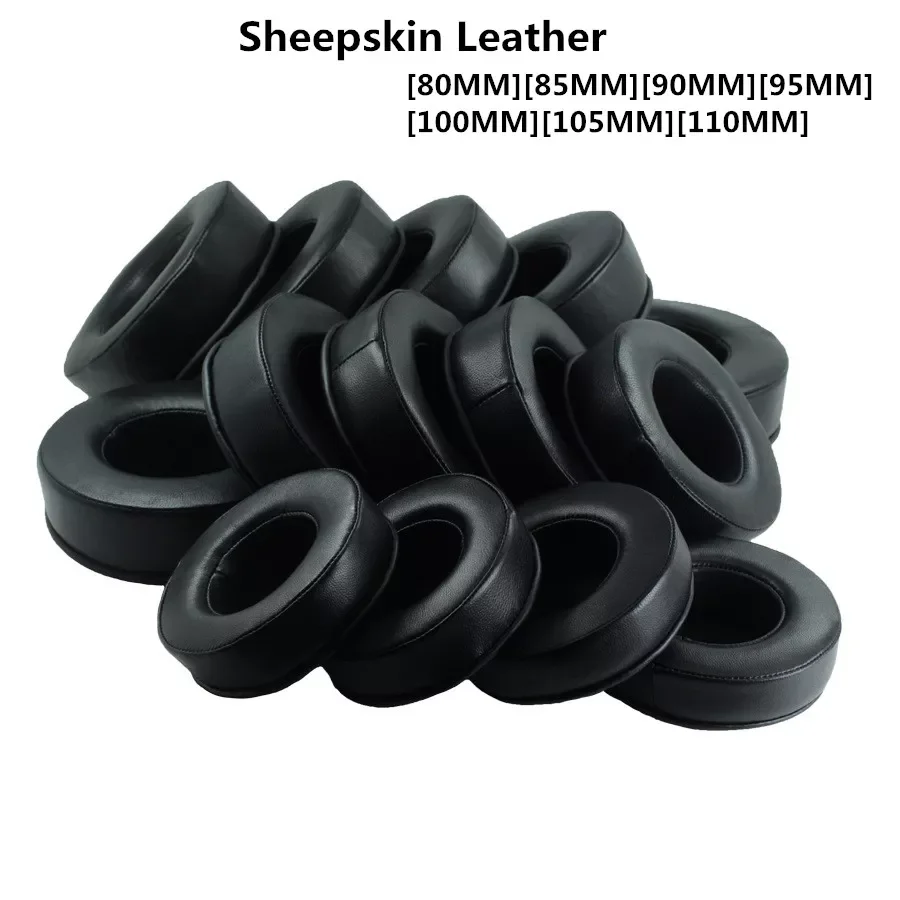 

Sheepskin Leather 70 80MM 85MM 90MM 95-110MM Replacement Memory Foam Earpads for Headphones Ear Pads Cushions High Quality 11.7