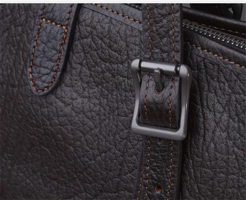 PNDME Vintage fashion high quality natural real leather men large capacity Tote bag outside organizer real cowhide crossbody bag