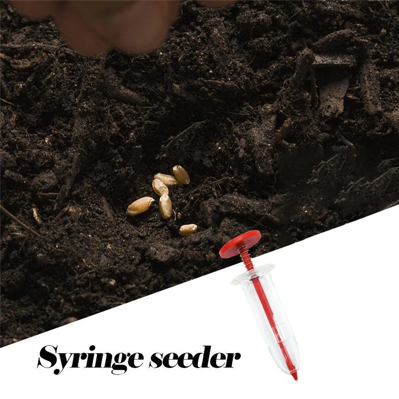 

Syringe Seeder Mini Sowing Seed Dispenser Garden Seed Sower Planter Manual Seeding Tools Flower Pot Flower Bed Gardening