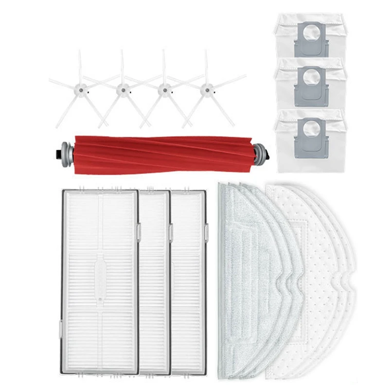 

Main White Pentagonal Brush Antibacterial Cloth Disposable Cloth Filter Dust Bag For Roborock S7 Maxv Ultra/T8plus Parts