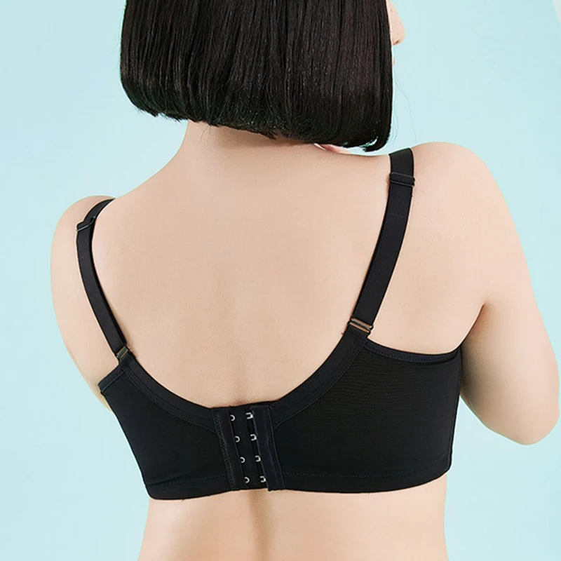 Breathable Womens Solid Push Up Bra Full Coverage Lightly Lined Plus Size Underwire Lace Minimizer Brassiere Lingerie 36 38 F G