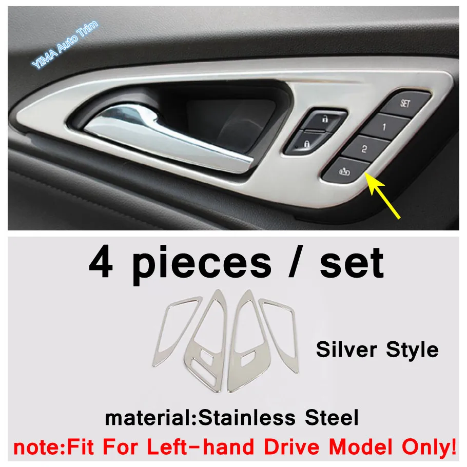 

Для Chevrolet Malibu 2016 2017 2018 2019 2020 автомобильная внутренняя дверная ручка, крышка чаши, отделка чашки, черные матовые/серебристые аксессуары