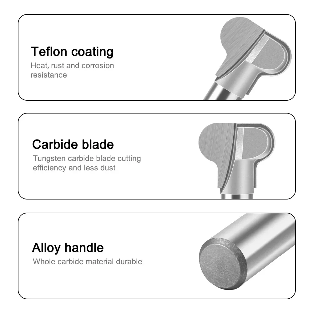 Фреза Fresas Para Madera 1/2 дюйма 12 мм хвостовик скрытая тяговая фреза