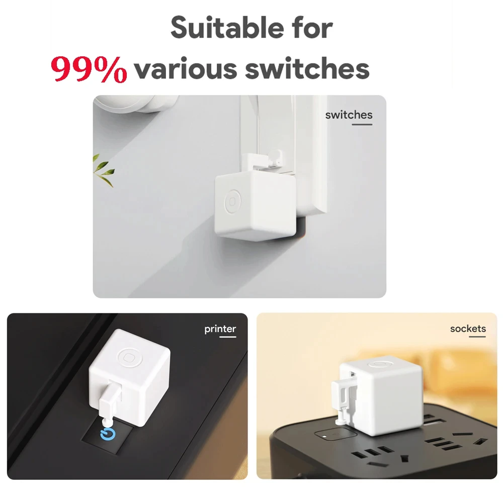 Фото Tuya Zigbee 3.0 Smart Touch Fingerbot Plus Перезаряжаемая кнопка переключения Tpye-C Рука-толкатель Fingerbot через Alice Alexa Google Home №3