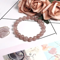 5a natural bracelet 8mm strawberry crystal beads bracelet bangle for diy jewelry women and men giving present amulet accessorie