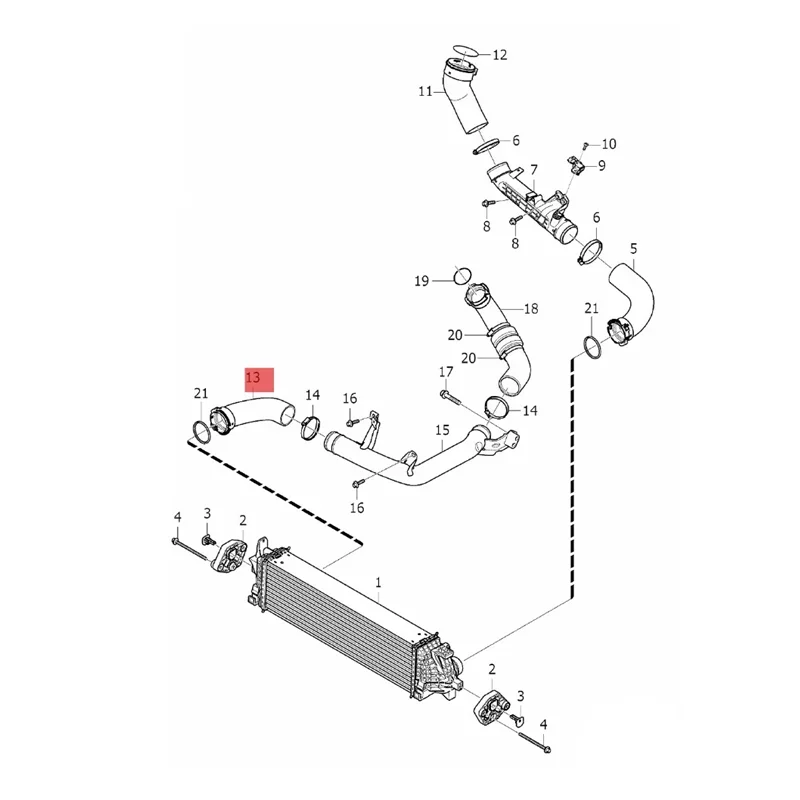 31657761 32222269 ТРУБА ШЛАНГА ИНТЕРКУЛЕРА TURBO ДЛЯ VOLVO S60 S90 V60 V90 XC60 XC90 2.0L 4 2019-2022 POLESTAR 1 31370095