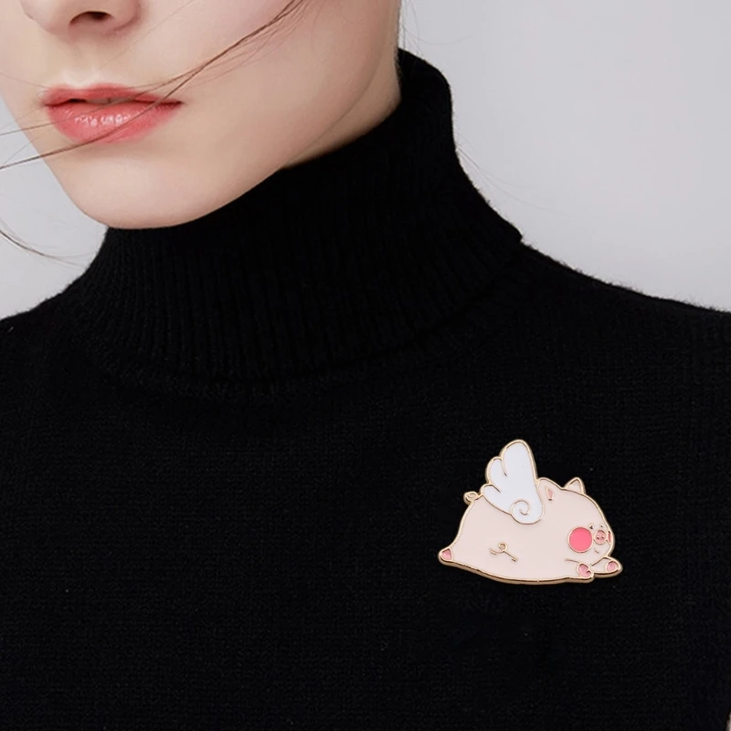 Модная брошь в виде летающей свиньи значки с изображением животных подарок для