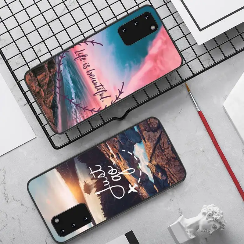 

Travel Forest Mountain Sea Beach Phone Case for Samsung S10 21 20 9 8 plus lite S20 UlTRA 7edge