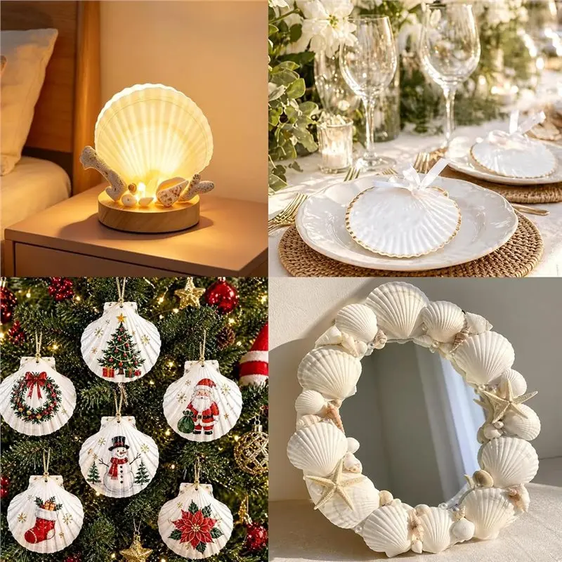 Фото YWDZ-For Crafts 20 шт. больших ракушек-гребешков для выпечки, росписи, рукоделия, декупажа, пляжного декора №3