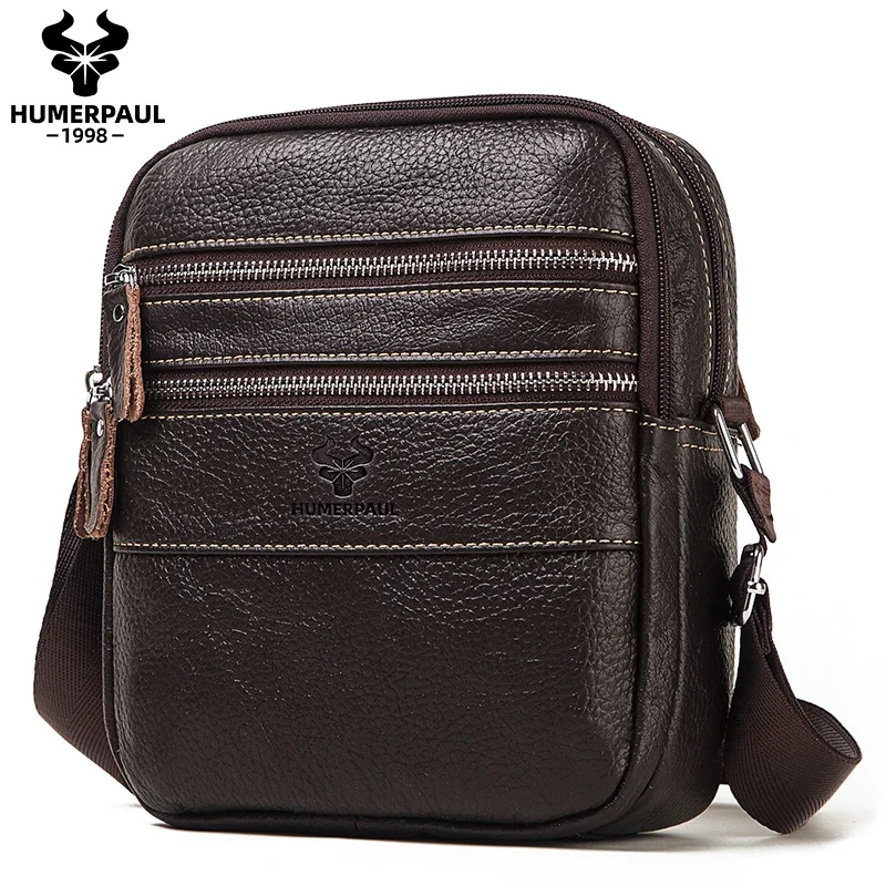 

Мужская маленькая сумка-мессенджер из натуральной кожи, 2022