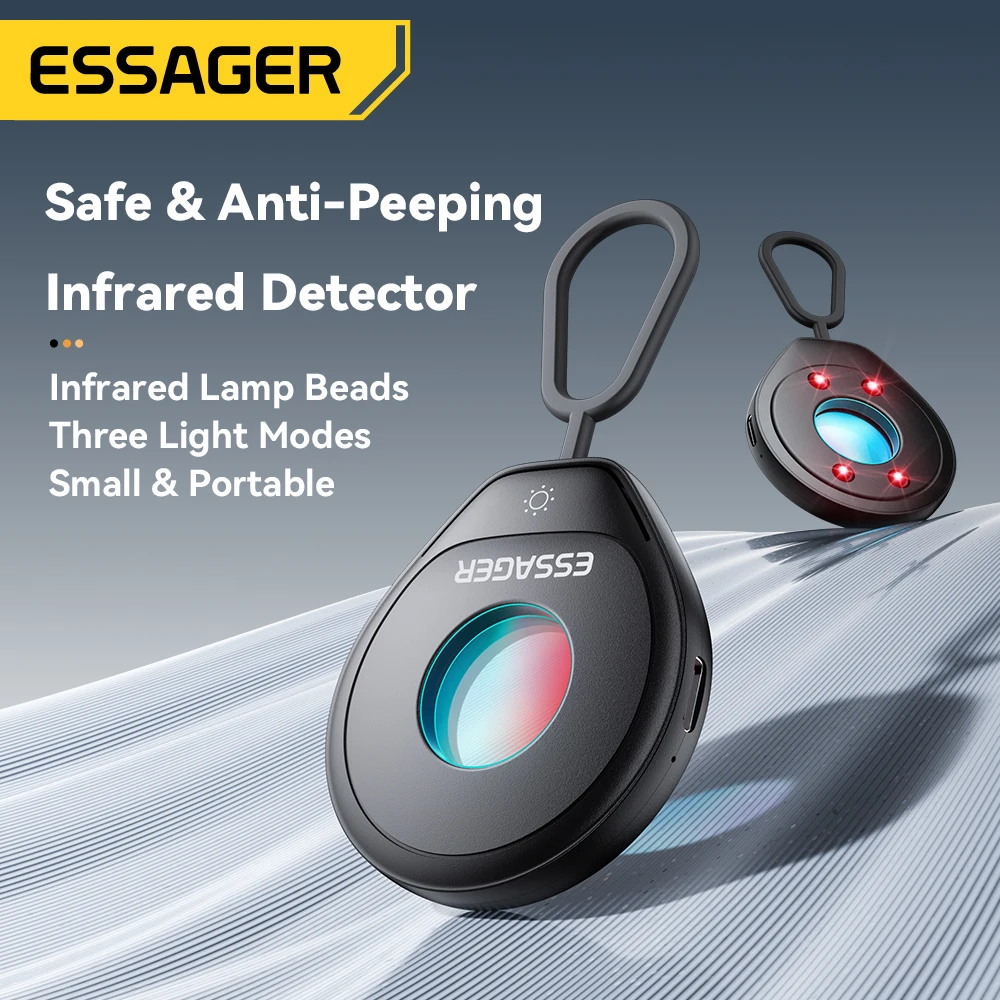 Фото Инфракрасный детектор камеры Essager для защитной камеры, анти-подглядывающая камера, детектор объектива, детектор гаджета, светодиодный детектор №2