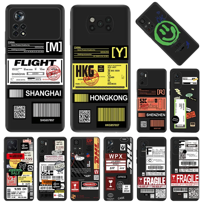 Чехлы для телефонов Xiaomi Poco C40 C51 C50 C61 M5 M4 M3 X5 X4 X3 F5 F4 F3 F1 14 A3X Черная мягкая