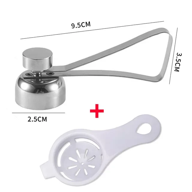 

Металлическое искусственное яйцо нож для ракушек Яйцерезка с двойной головкой нож для ракушек вареное, сырое яйцо креативный кухонный инст...