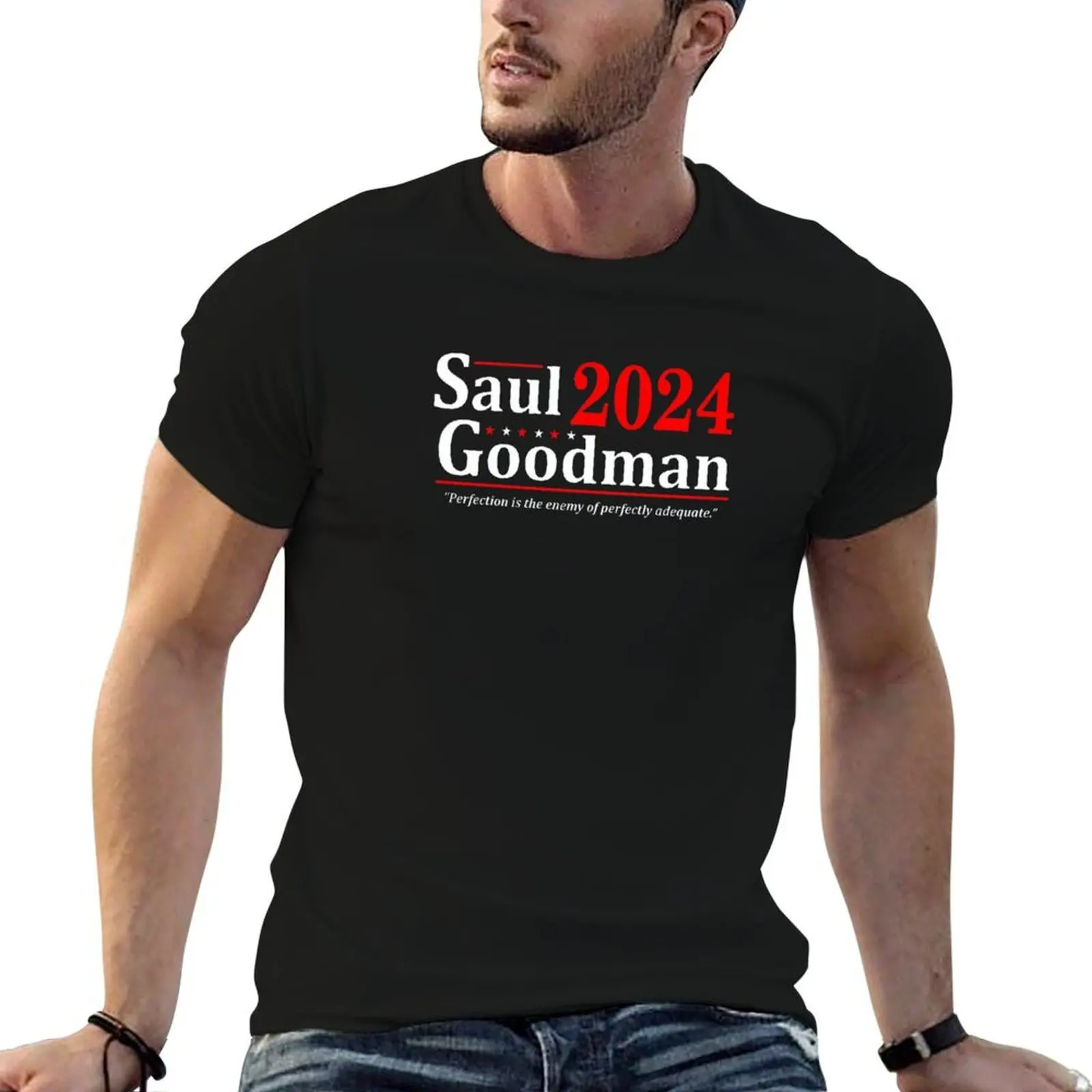 Фото Футболки t Election, хлопковая футболка, рубашки высокого качества Saul, хлопок 2024, мужская футболка Goodman для графики, мужская футболка №1