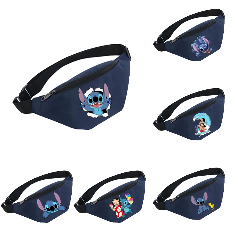 

Disney Cartoon Stitch Fanny Pack Boys Girls Sports Satchel Multi-functional Cartoon Fanny Pack Zero Purse Student Birthday Gift
