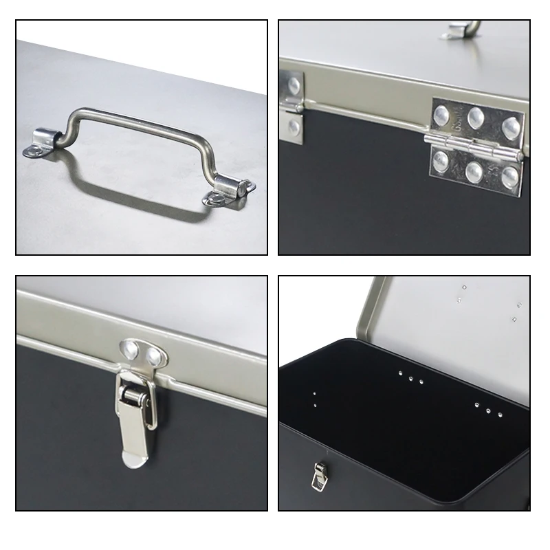 Ящик для хранения большой емкости с крышкой металлический шкафчик офисный ящик