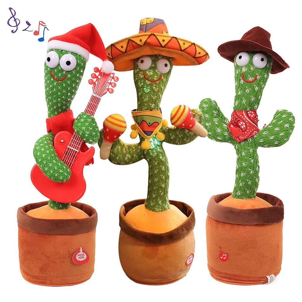 

Dancing Cactus Electron Plush Toy Soft Plush Doll Babies Cactus That Can Sing And Dance Voice Interactive Bled Stark Toy For Kid