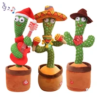 dancing cactus electron plush toy soft plush doll babies cactus that can sing and dance voice interactive bled stark toy for kid