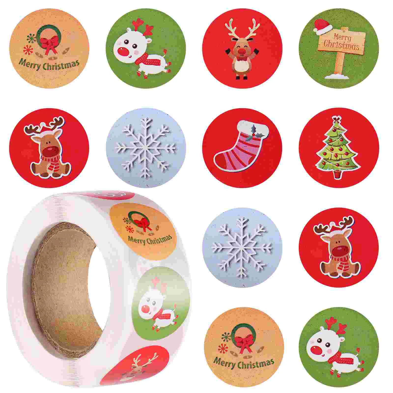 

1 Roll/500pcs Creative Adorable Label Tags Decorative Sticker for Present Envelope