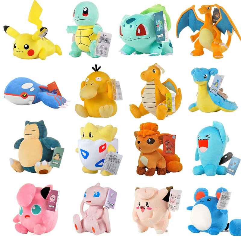 

Pokemon HQ Plush Doll Charizard Pikachu Squirtle Charmander Snorlax Psyduck Stuffed Doll Peluche Toy Kids Xmas Gift Original