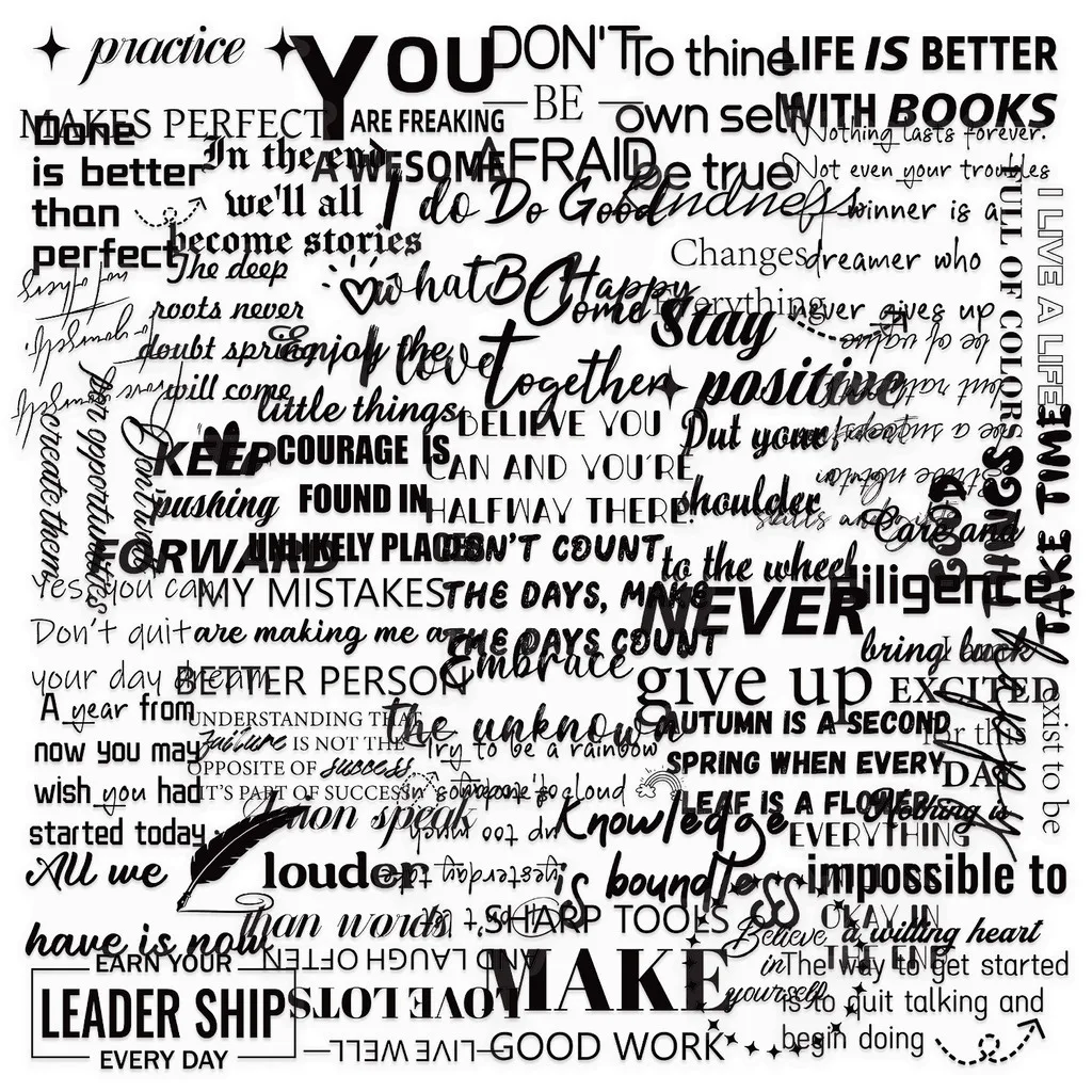 

Набор мотивирующих наклеек AnimeWorlds (50 штук)