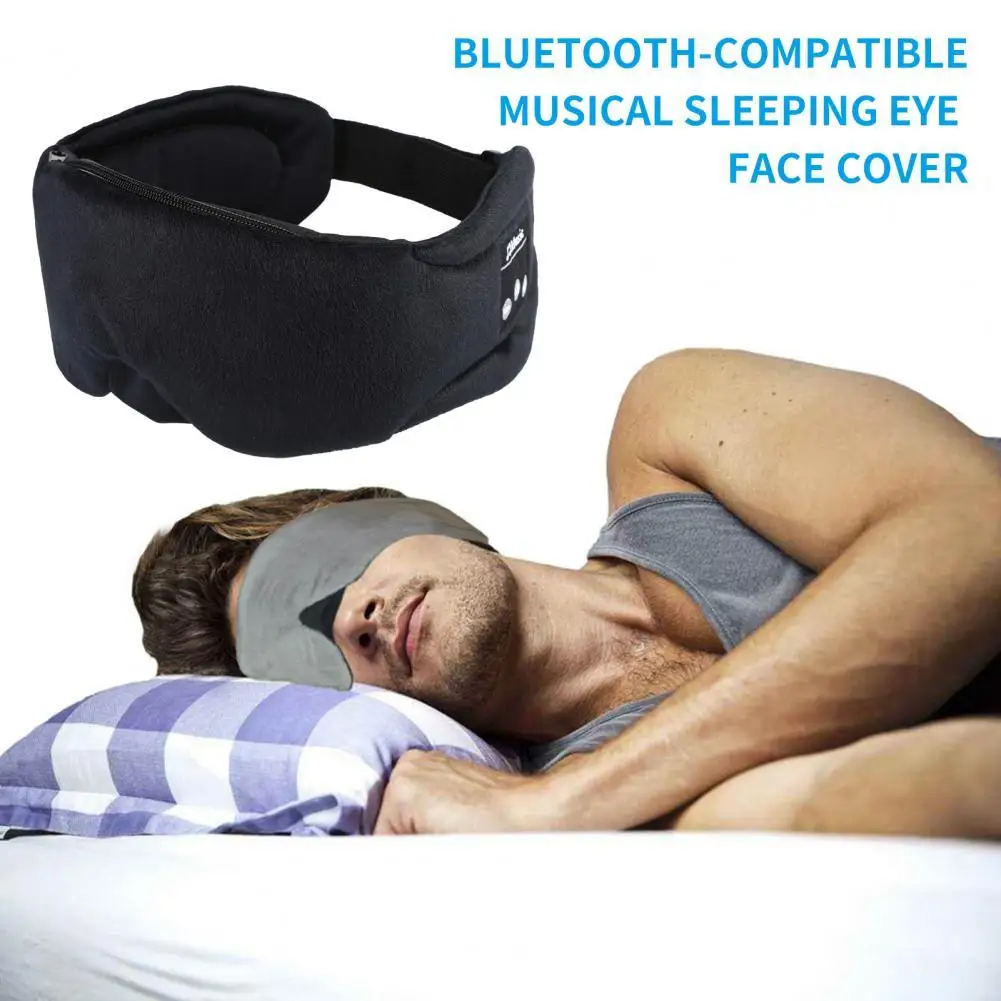 

Sleeping Headphones Stereo Over-Ear-Bluetooth Compatible 5.0 Eyecup Music Headphones with Adjustable Strap for Side Sleepers