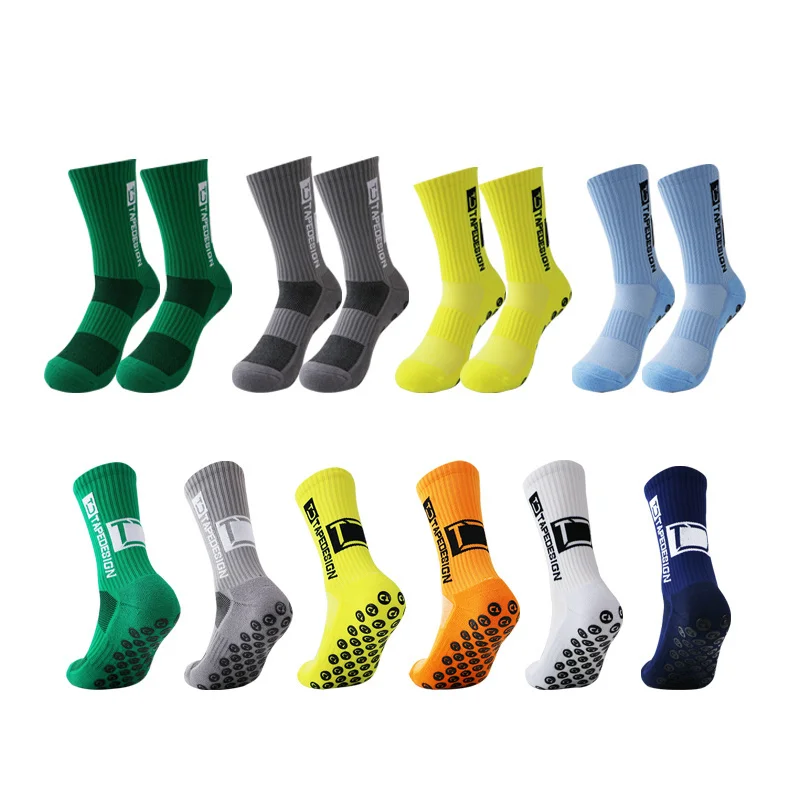 

SLIP 2023 Football New ANTI Socks Mid Calf Non Slip Soccer Cycling Sports Socks Mens