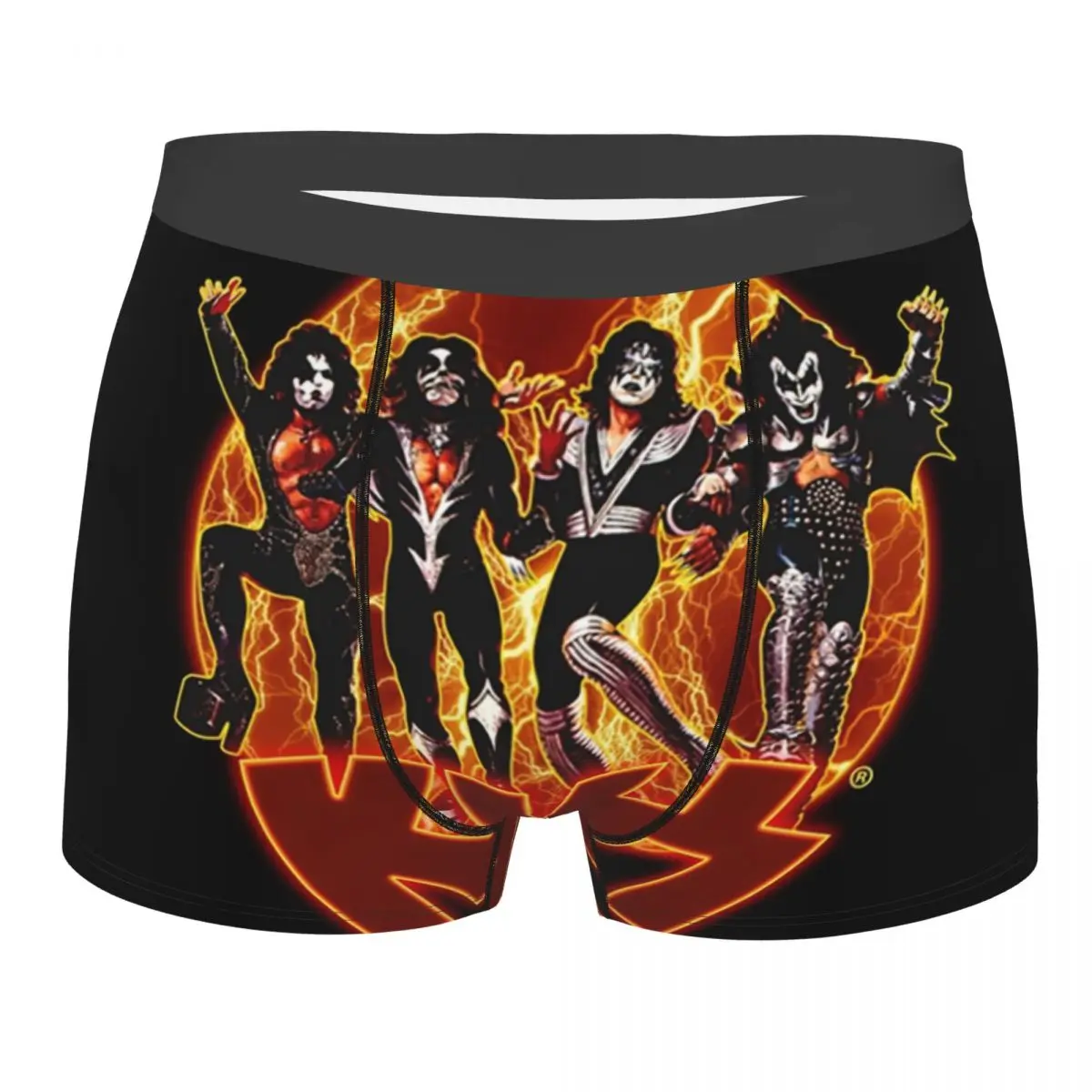 

Sexy Heavy Metal Rock Band Kiss Boxers Shorts Underpants Men's Comfortable Briefs Underwear