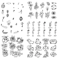 creative fruit flower constellationb clear silicone stamps diy scrapbooking embossing decoration album card transparent stamp