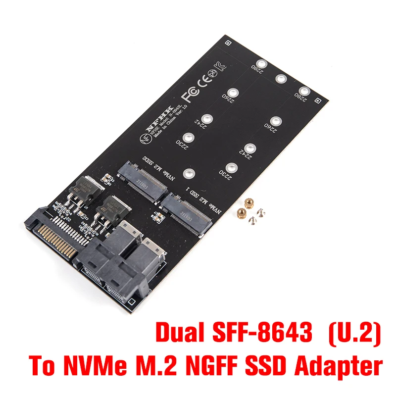 

Адаптер NVME PCIe SSD SATA к HD Mini SAS NGFF M-Key SFF-8643 To U2 Kit