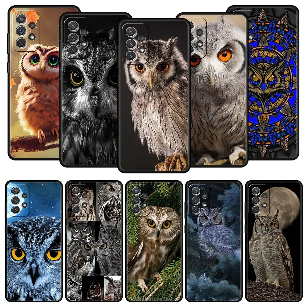 

Cartoon Girl Gifts Lovely Owl For Samsung A51 A71 A21S A12 A11 A31 A41 A01 A03s A52 A32 A22 A13 A23 A33 A53 A73 5G Phone Case