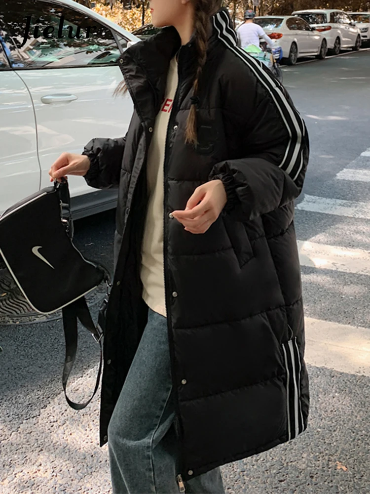 jielur Корейская простая Базовая парка Ins женская верхняя одежда новинка однотонное