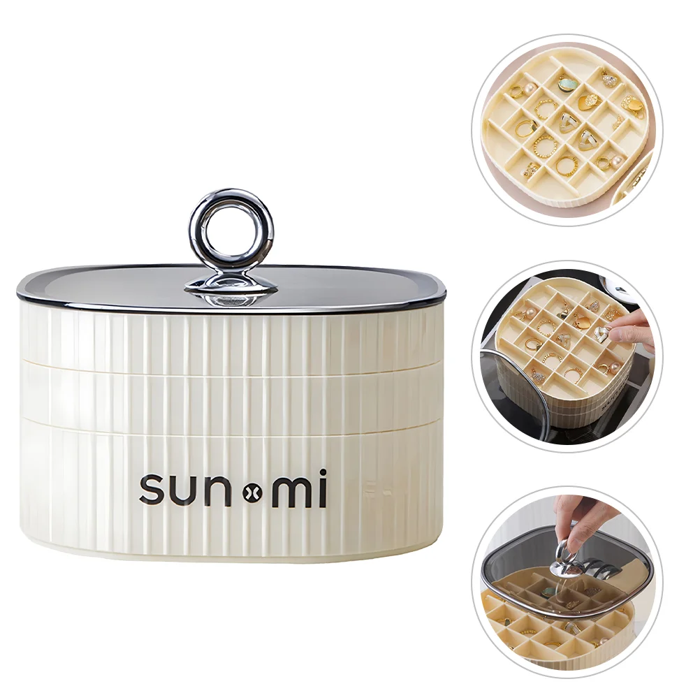 

Jewelry Box Traveling Multifunctional Case Grid Jewlrry Organizer Drawer Storage Holder Pp Stand