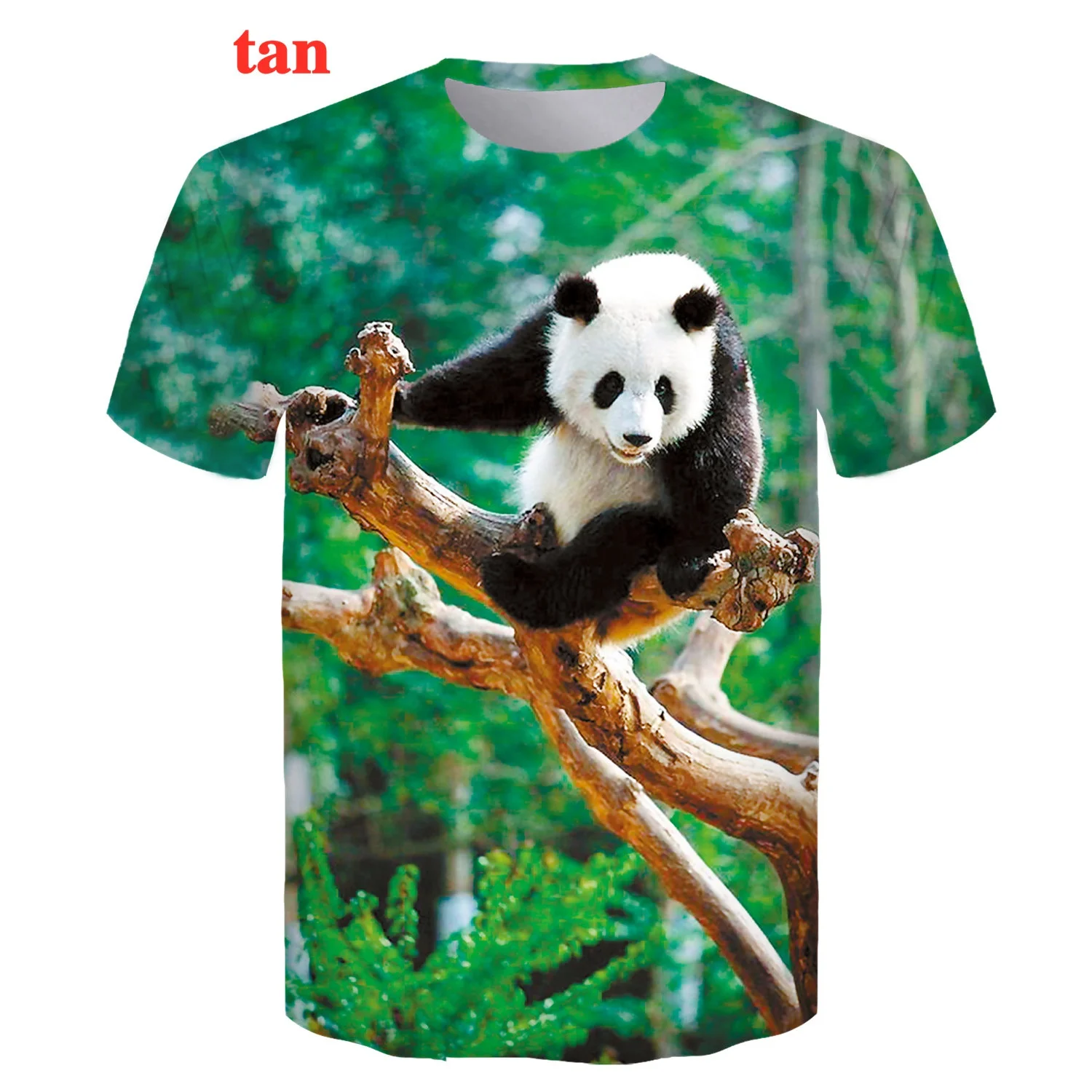 

Hipster Short Sleeve Summer Cool Fashion Cute Animal Panda 3d Printed T Shirt