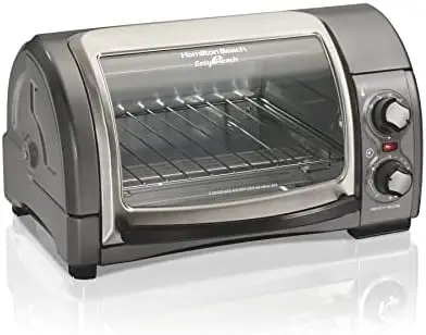 

Reach 4-Slice Countertop Toaster Oven With Roll-Top Door, 1200 Watts, Fits 9\u201D Pizza, 3 Cooking Functions for Bake, Broil an