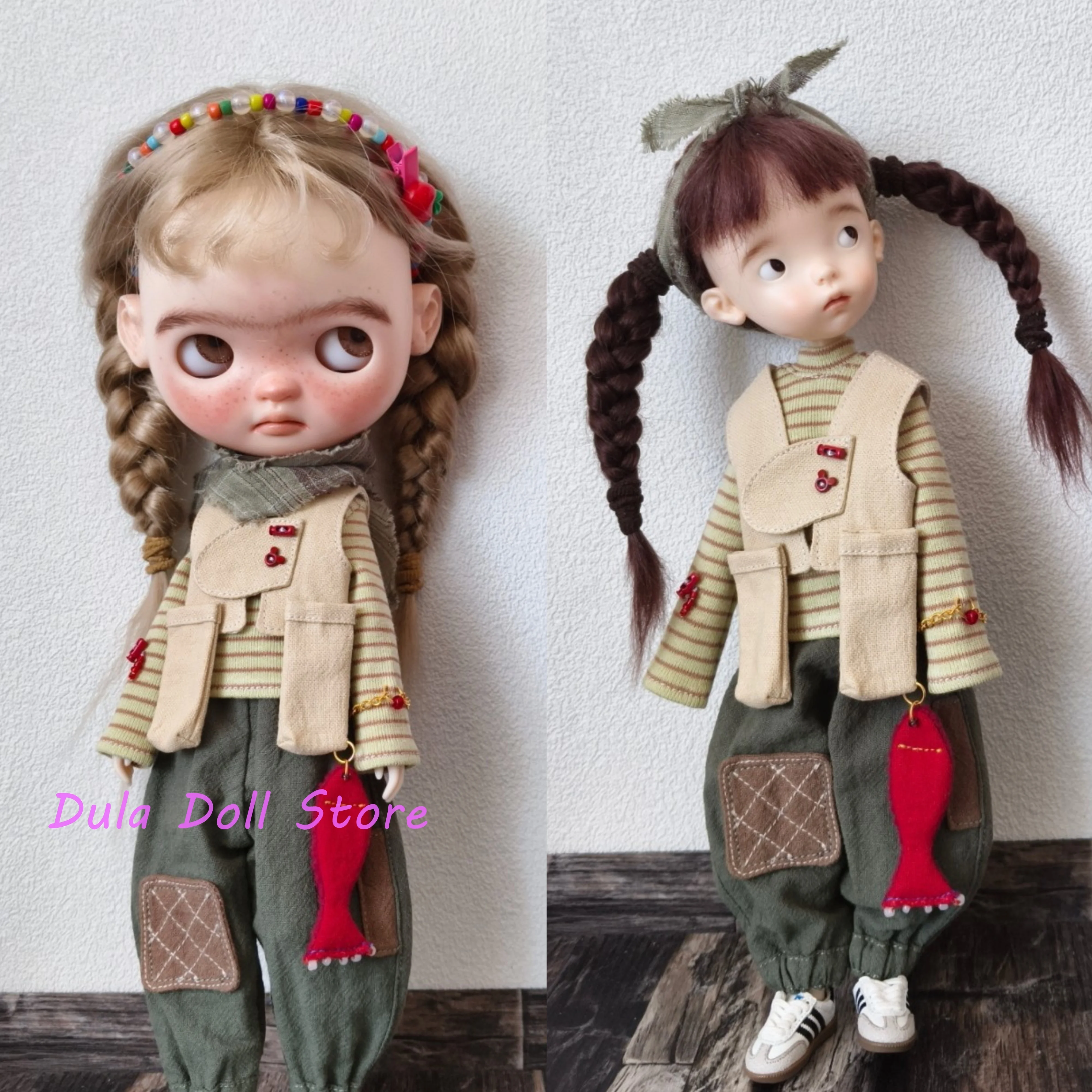(Уникальная серия) Одежда для кукол Dula комплект жилета и брюк Blythe Landoudou Landazz ob24 ob22