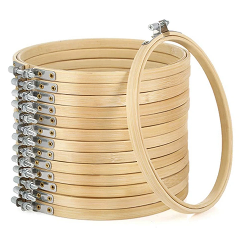 

New 28 Pieces 6 Inch Embroidery Hoops Bulk Cross Stitch Hoop Ring For For Embroidery And Cross Stitch