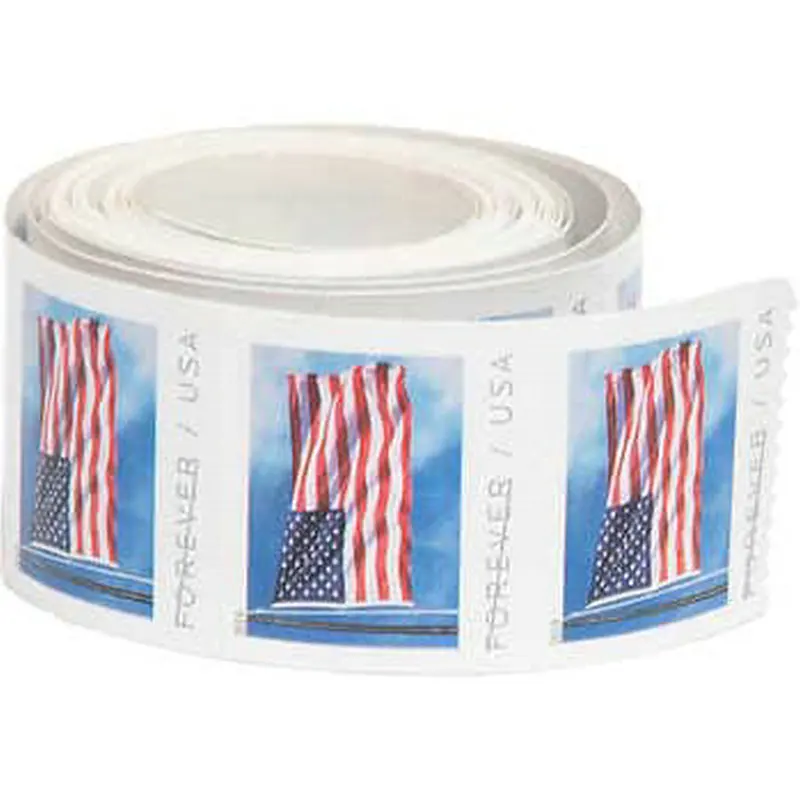 

USPS Forever Stamps Coil of 100 Total 10000 Pcs 2019 US Classic Flag