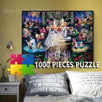 1000 pieces disney mickey mouse jigsaw puzzles mickey and minnie cartoon puzzles paper game decompress toys for kids gifts